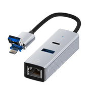 USB / 8 Pin to Type-C RJ45 USB-A HUB Expand Converter, USB / 8 Pin