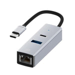 Type-C to Type-C RJ45 USB-A HUB Expand Converter, Type-C