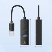 Type-C to Type-C RJ45 USB-A HUB Expand Converter, Type-C