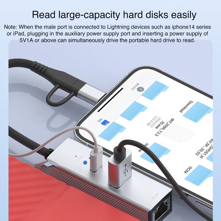 Hub USB-C RJ45 8 Pin adattatore multiporta