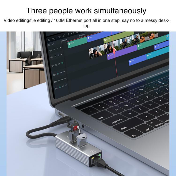 Hub USB-C RJ45 8 Pin adattatore multiporta