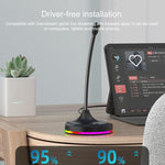 Microfono USB con scheda audio integrata e luce RGB