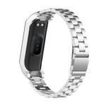 Cinturino per orologio xDfind in acciaio con montatura in metallo e tre perline integrate., For Samsung Galaxy Fit 2