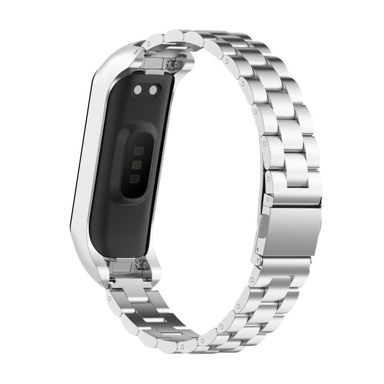Cinturino per orologio xDfind in acciaio con montatura in metallo e tre perline integrate., For Samsung Galaxy Fit 2