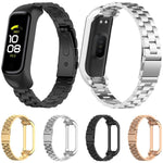 Cinturino per orologio xDfind in acciaio con montatura in metallo e tre perline integrate., For Samsung Galaxy Fit 2