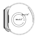 Cinturino per orologio xDfind in acciaio con montatura in metallo e tre perline integrate., For Samsung Galaxy Fit 2