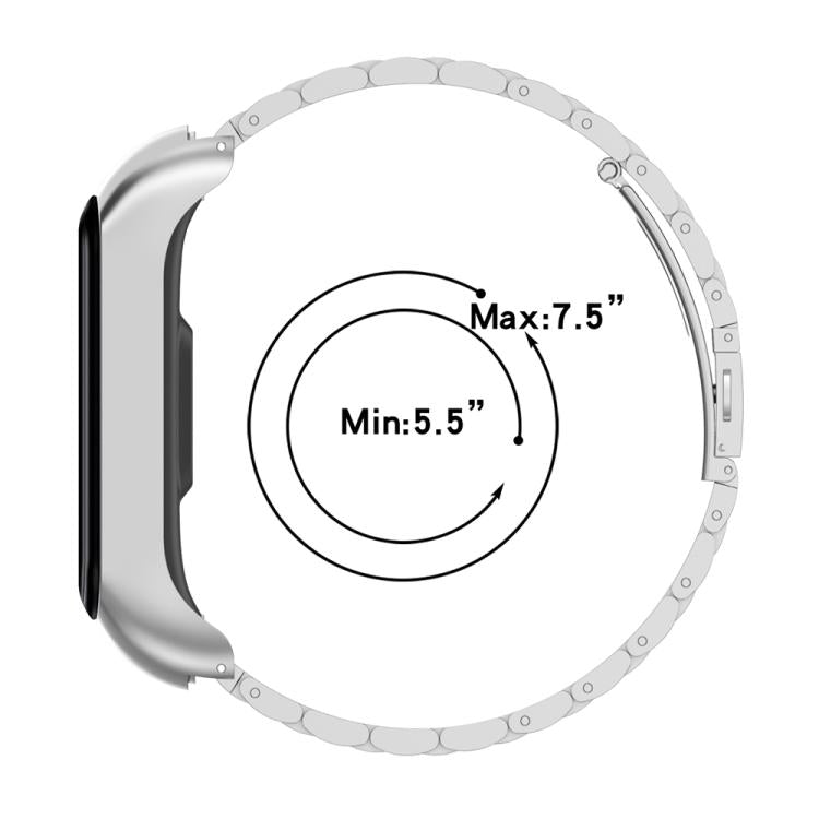 Cinturino per orologio xDfind in acciaio con montatura in metallo e tre perline integrate., For Samsung Galaxy Fit 2