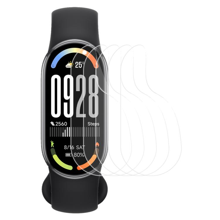 5 pezzi xDfind Pellicola protettiva in idrogel morbido a copertura totale per la parte anteriore, For Xiaomi Smart Band 10, For Xiaomi Redmi Watch 5, For Xiaomi Smart Band 9 Pro, For Xiaomi Redmi Watch 5 Lite, For Xiaomi Redmi Watch 5 Active           ...