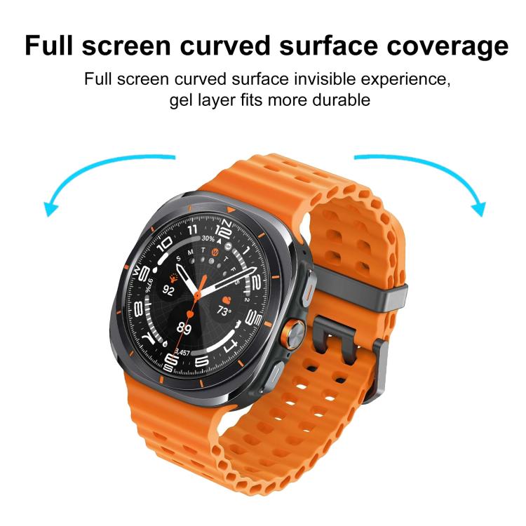 2 pellicole protettive morbide in materiale composito 3D curvo xDfind per lo schermo, For Samsung Galaxy Watch Ultra / Ultra 2025, For Samsung Galaxy Watch8 Classic 46mm, For Samsung Galaxy Watch8 44mm, For Samsung Galaxy Watch8 40mm                   ...