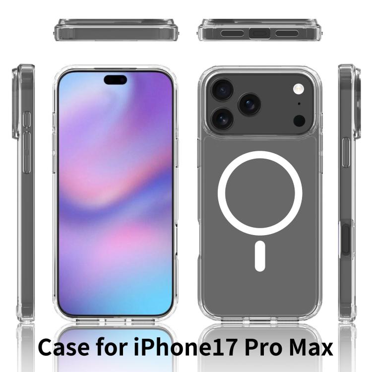 Custodia per telefono MagSafe ibrida in PC antigraffio e TPU, For iPhone 17 Pro Max, For iPhone 17 Pro, For iPhone 17, For iPhone Air
