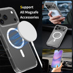 Custodia per telefono MagSafe ibrida in PC antigraffio e TPU, For iPhone 17 Pro Max, For iPhone 17 Pro, For iPhone 17, For iPhone Air