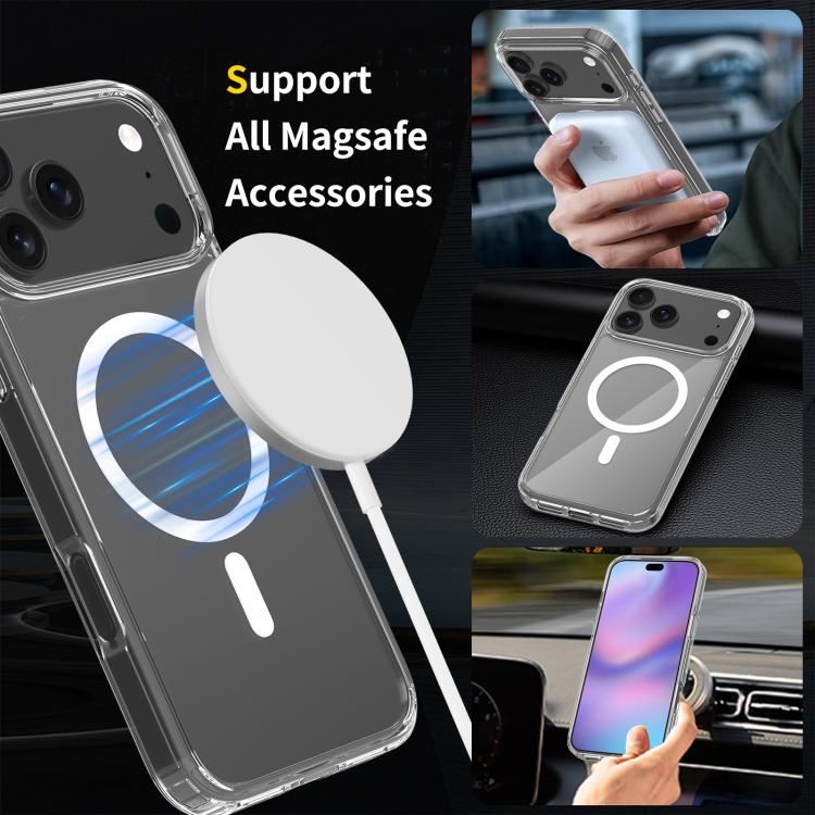 Custodia per telefono MagSafe ibrida in PC antigraffio e TPU, For iPhone 17 Pro Max, For iPhone 17 Pro, For iPhone 17, For iPhone Air