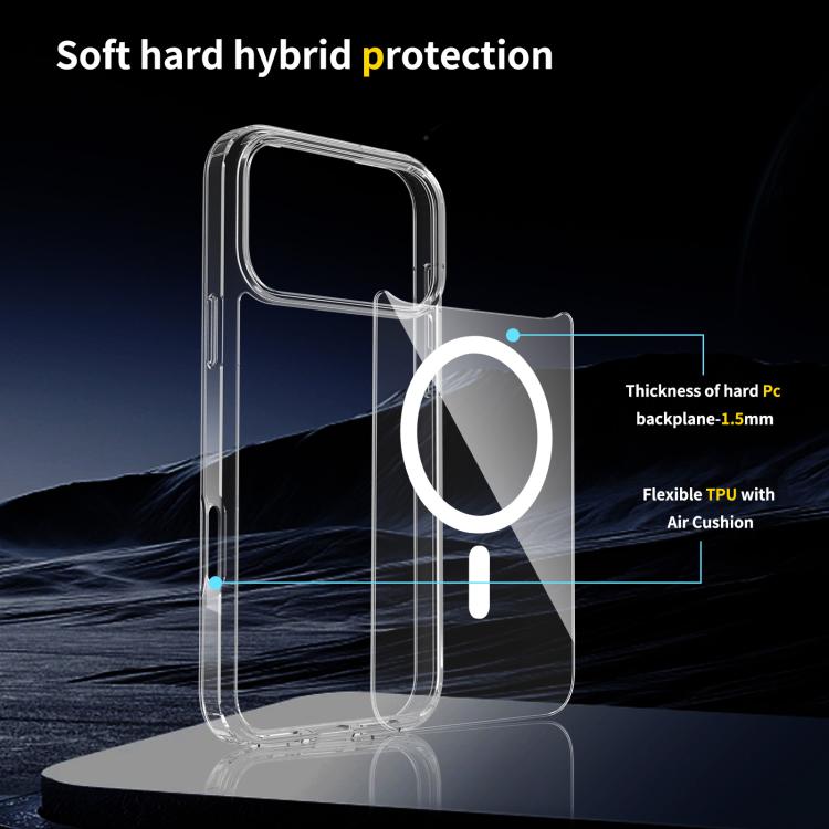 Custodia per telefono MagSafe ibrida in PC antigraffio e TPU, For iPhone 17 Pro Max, For iPhone 17 Pro, For iPhone 17, For iPhone Air