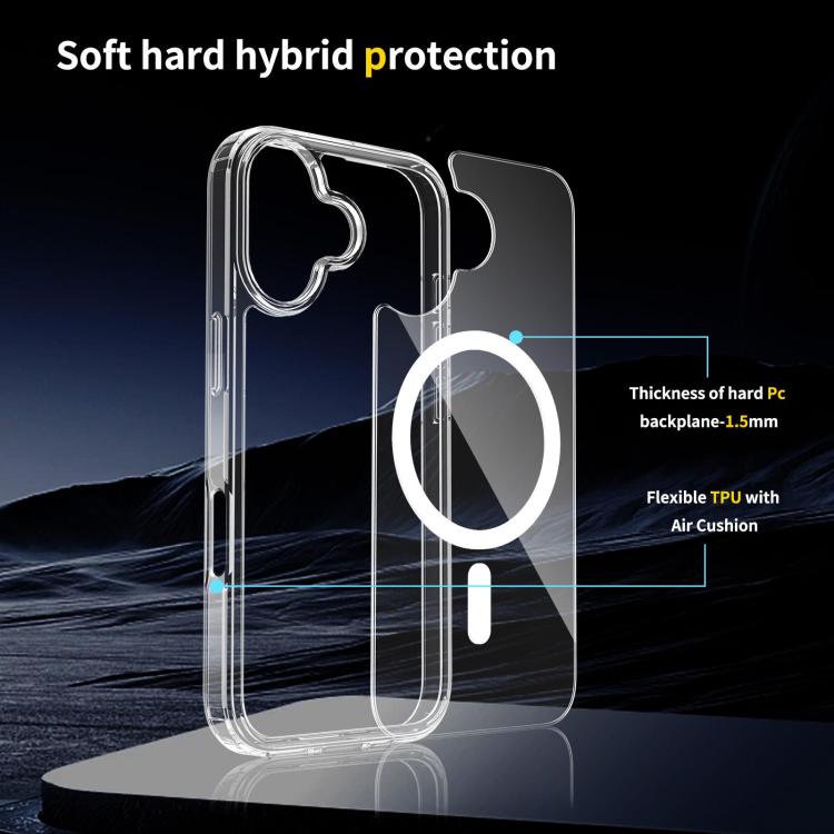 Custodia per telefono MagSafe ibrida in PC antigraffio e TPU, For iPhone 17 Pro Max, For iPhone 17 Pro, For iPhone 17, For iPhone Air