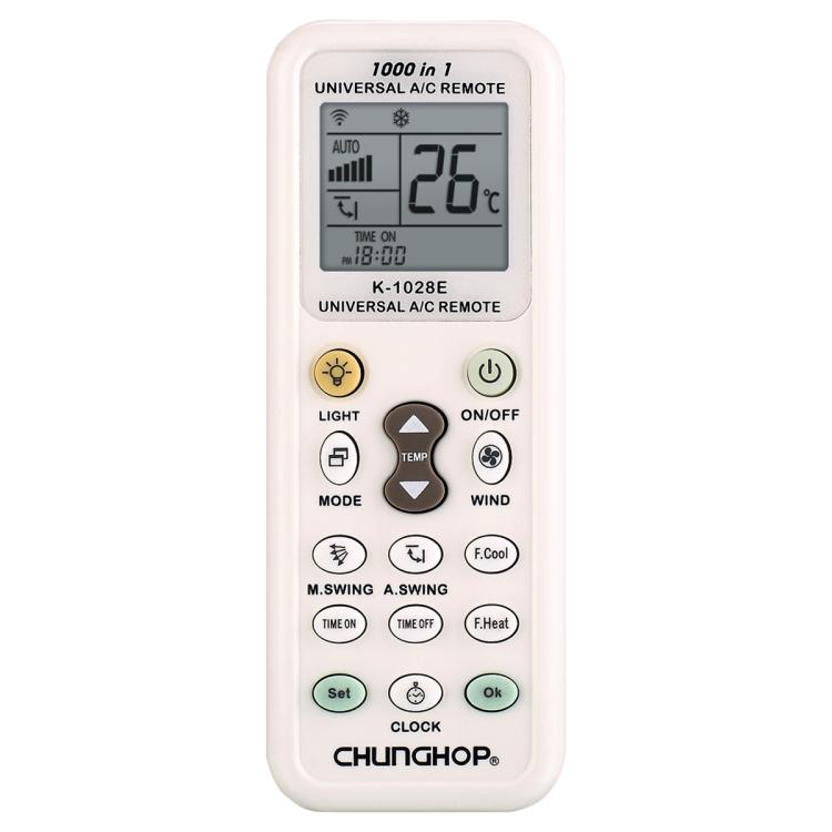 Telecomando universale condizionatore Chunghop K-1028E con torcia