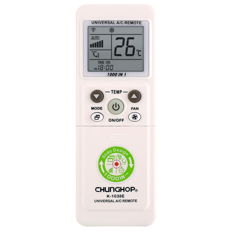 CHUNGHOP K-1038ES Universal Air Conditioner Remote Control with Brand Button Pairing Function, K-1038ES