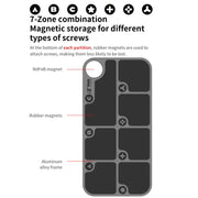 18 Kinds 7-Zone Alloy Magnetic Combination Screw Storage Pad, 18 Kinds 7-Zone Screw Pad
