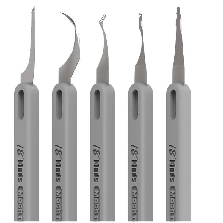 Kit di 18 tipi di lame Ma-Suit 5 in 1 lucidate a mano, 18 Kinds Ma-Suit