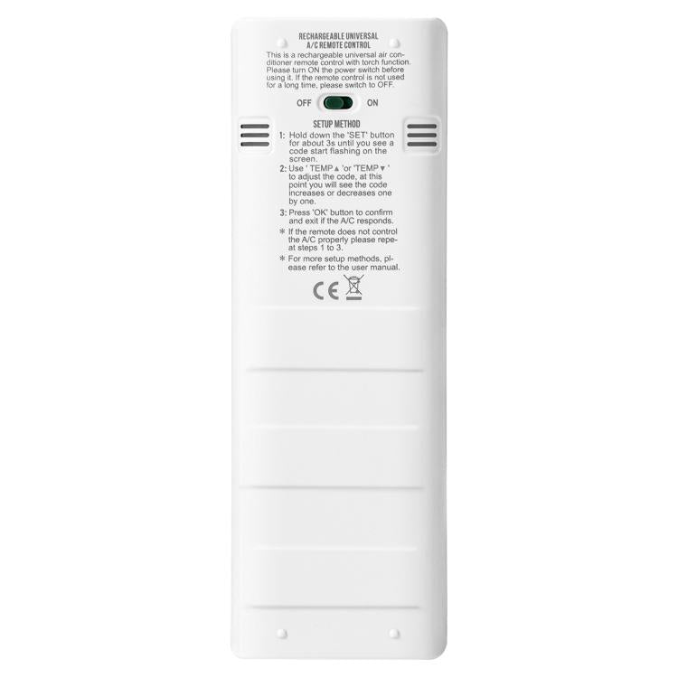 CHUNGHOP K-1308E Universal Air Conditioner Remote Control with Torch and LCD Backlight, K-1308E