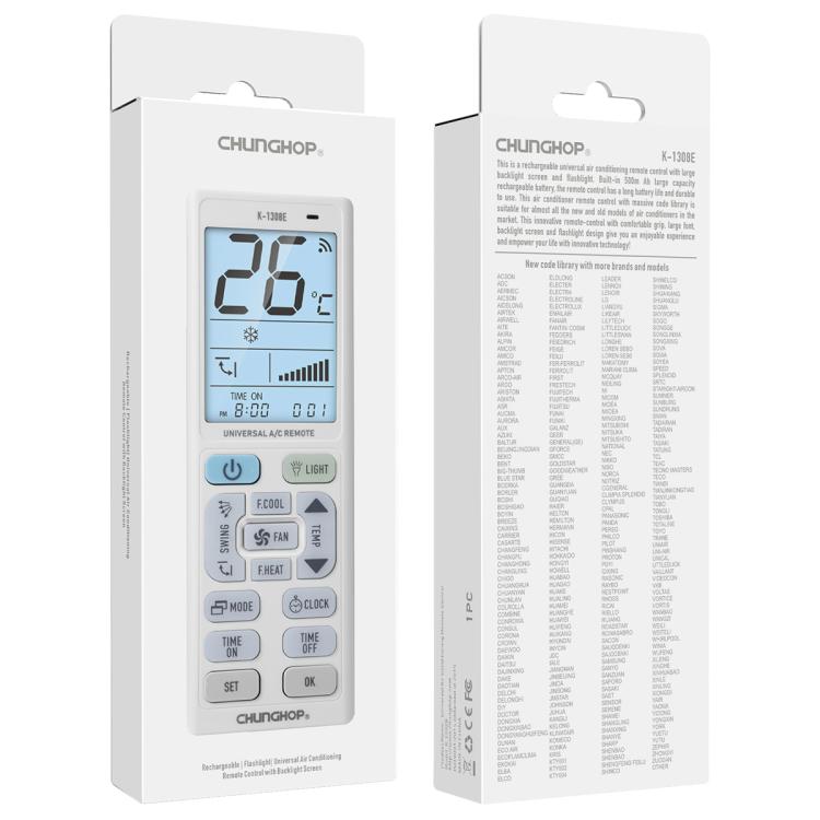 Telecomando universale condizionatore Chunghop K-1308E
