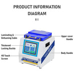 YYD YD-636 Laminazione antischiuma a polimerizzazione UV, tutto in uno, EU Plug, US Plug, UK Plug