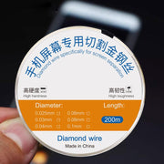 Separazione dello schermo di 200 m, filo diamantato specifico per il taglio, 0.025mm