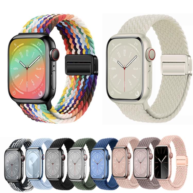 Cinturino per orologio intrecciato con fibbia magnetica xDfind, For Apple Watch 46mm / 49mm / 45mm / 44mm, For Apple Watch 42mm / 41mm / 40mm / 38mm