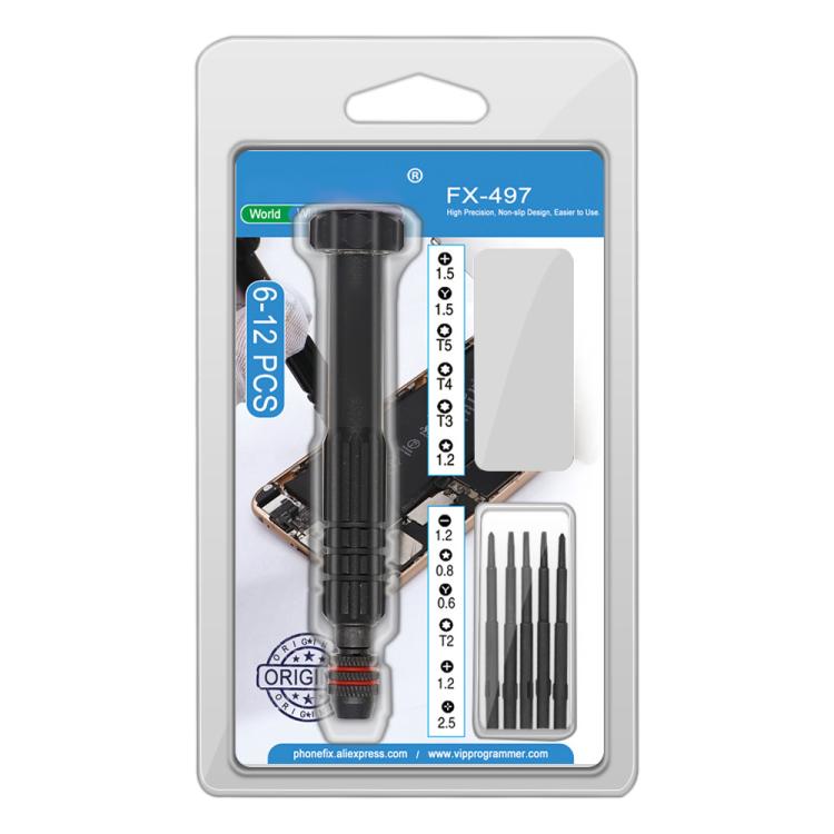 Set di cacciaviti in lega di alluminio, 6 in 1, 12 in 1