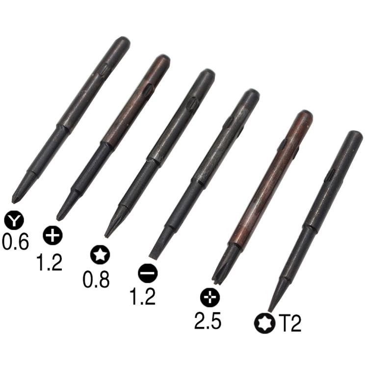 Set di cacciaviti in lega di alluminio, 6 in 1, 12 in 1