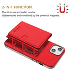 Portafoglio magnetico con protezione RFID per iPhone 14 Plus