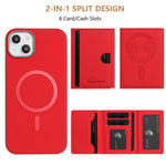 Portafoglio magnetico con protezione RFID per iPhone 14 Plus