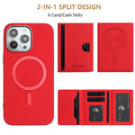 Portafoglio magnetico con protezione RFID per iPhone 13 Pro Max