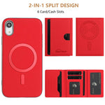 Portafoglio magnetico orizzontale con protezione RFID per iPhone
