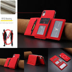 Portafoglio magnetico orizzontale con protezione RFID per iPhone