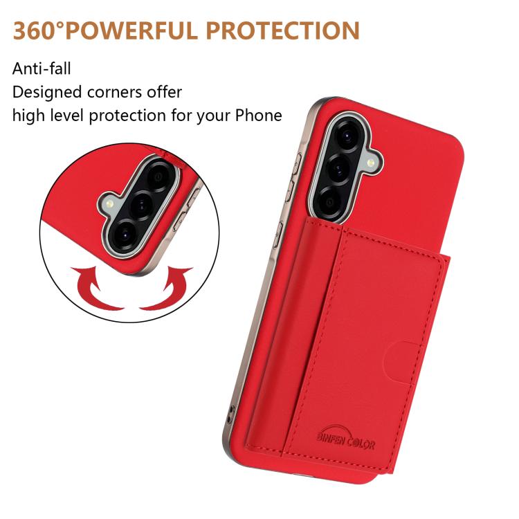 Portafoglio magnetico orizzontale a tinta unita con protezione RFID MagSafe per telefono., For Samsung Galaxy A25, For Samsung Galaxy A55