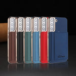 Portafoglio magnetico orizzontale a tinta unita con protezione RFID MagSafe per telefono., For Samsung Galaxy S22 5G, For Samsung Galaxy S21 5G, For Samsung Galaxy S21+ 5G, For Samsung Galaxy S21 Ultra 5G