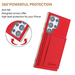 Portafoglio magnetico orizzontale a tinta unita con protezione RFID MagSafe per telefono., For Samsung Galaxy S24 Ultra 5G, For Samsung Galaxy S24+ 5G, For Samsung Galaxy S24 5G, For Samsung Galaxy S23 Ultra 5G
