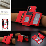 Portafoglio magnetico orizzontale a tinta unita con protezione RFID MagSafe per telefono., For Samsung Galaxy S25 5G, For Samsung Galaxy S25+ 5G, For Samsung Galaxy S25 Ultra 5G, For Samsung Galaxy S24 FE 5G