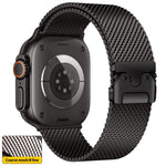 Cinturino per orologio xDfind con fibbia a ombrello, maglia milanese in acciaio inossidabile., For Apple Watch 46mm / 49mm / 45mm / 44mm Think Mesh