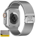 Cinturino per orologio xDfind con fibbia a ombrello, maglia milanese in acciaio inossidabile., For Apple Watch 46mm / 49mm / 45mm / 44mm Think Mesh