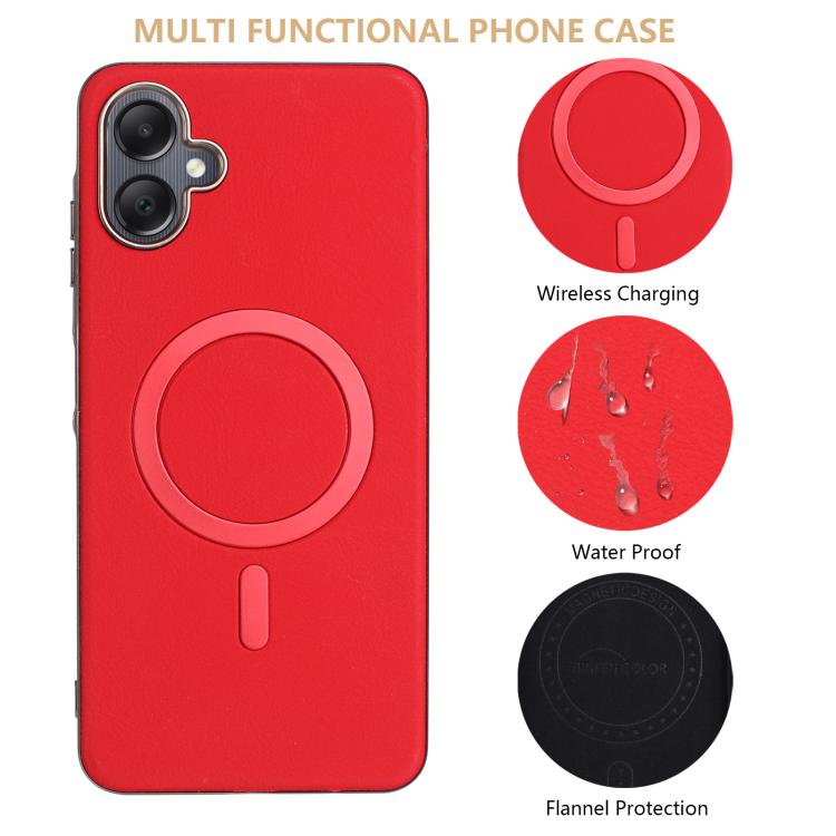 Custodia per telefono MagSafe a copertura totale con placcatura a tinta unita., For Samsung Galaxy A06, For Samsung Galaxy A56, For Samsung Galaxy A26, For Samsung Galaxy A36