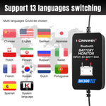 Strumento diagnostico per il monitoraggio della batteria dell'auto KONNWEI BK300 6V / 12V / 24V con Bluetooth 5.0., BK300