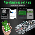 Strumento diagnostico per il monitoraggio della batteria dell'auto KONNWEI BK300 6V / 12V / 24V con Bluetooth 5.0., BK300