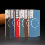 Custodia per telefono MagSafe a copertura totale con placcatura a tinta unita., For Samsung Galaxy S25 5G, For Samsung Galaxy S25+ 5G, For Samsung Galaxy S25 Ultra 5G, For Samsung Galaxy S24 FE 5G