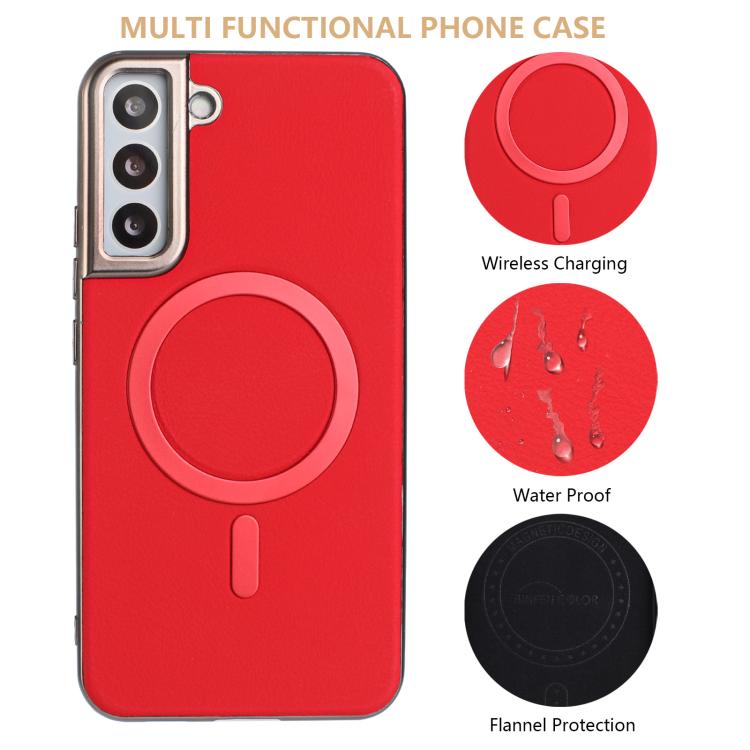 Custodia per telefono MagSafe a copertura totale con placcatura a tinta unita., For Samsung Galaxy S22 5G, For Samsung Galaxy S21 5G, For Samsung Galaxy S21+ 5G, For Samsung Galaxy S21 Ultra 5G