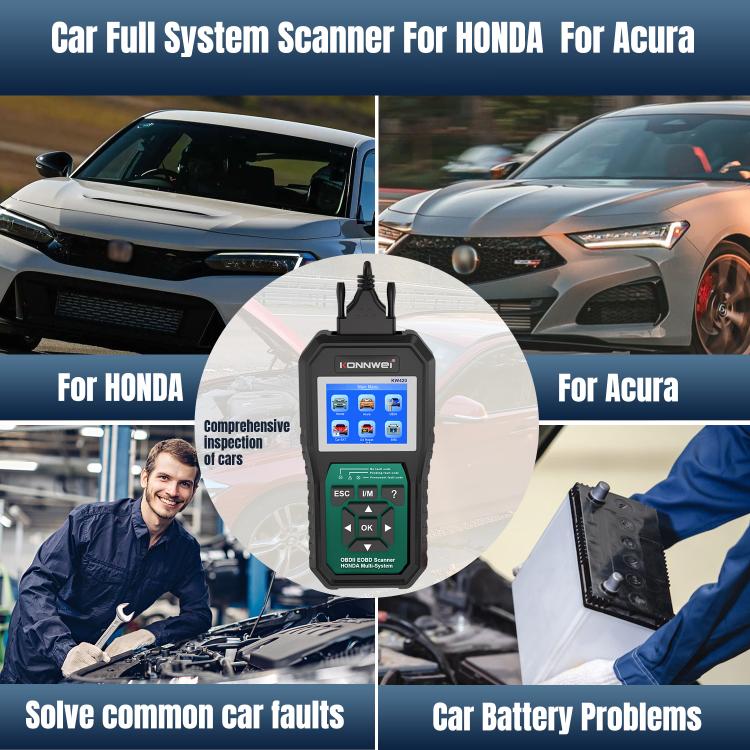 Strumento di diagnosi OBD2 per auto KONNWEI KW420 con schermo a colori da 2,8 pollici per Honda, KW420
