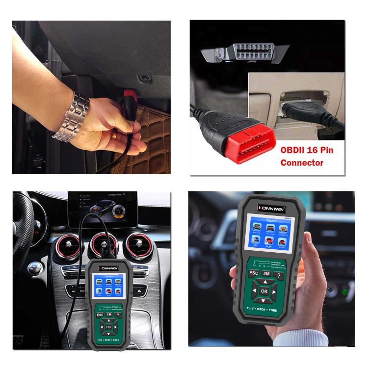 Strumento di diagnosi OBD2 per auto KONNWEI KW470 con schermo a colori da 2,8 pollici per Ford, KW470