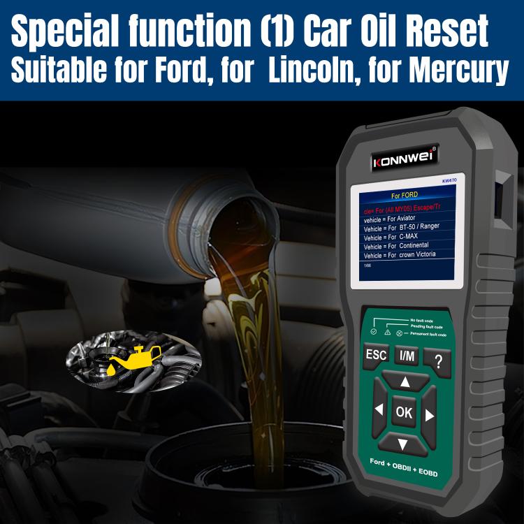 Strumento di diagnosi OBD2 per auto KONNWEI KW470 con schermo a colori da 2,8 pollici per Ford, KW470
