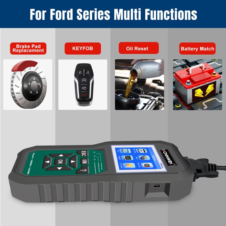 Strumento di diagnosi OBD2 per auto KONNWEI KW470 con schermo a colori da 2,8 pollici per Ford, KW470