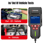 KONNWEI KW700 Tester per batterie auto 12V/24V con schermo a colori da 2,8 pollici e stampante integrata, KW700